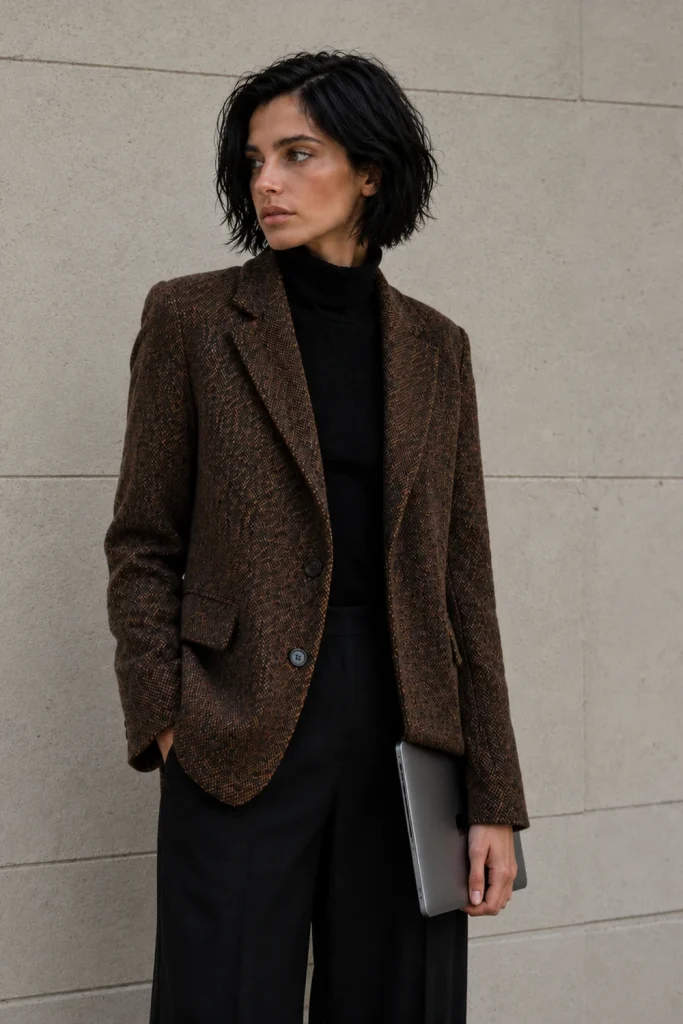 top giacca in maglia cashmere
