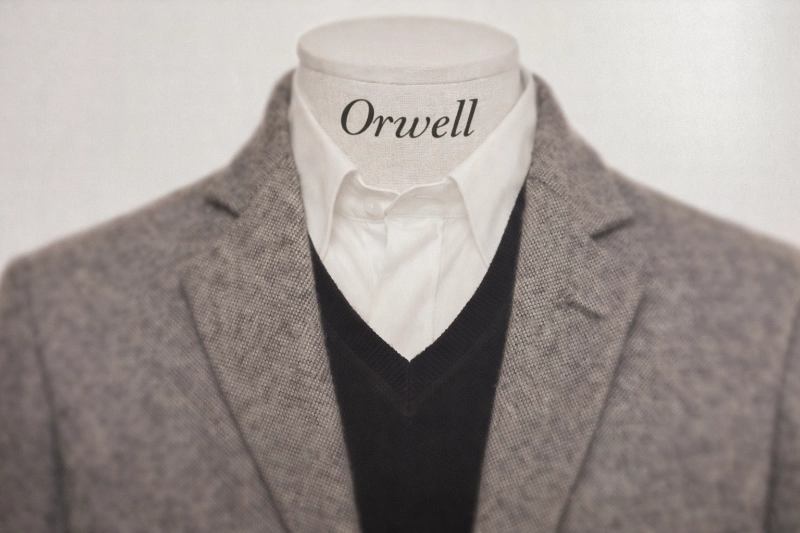 giacca in maglia uomo logo orwell